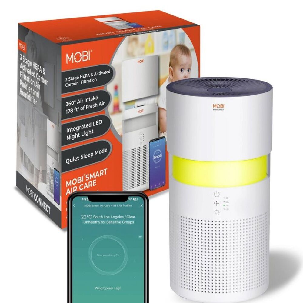 Smart 4-in-1 HEPA Air Purifier, Humidifier & Night Light with App Control